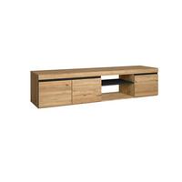 LOWBOARD, Eiche, Schwarz, 160/40/41cm - Eichefarben/Schwarz, Holzwerkstoff (160/41/40cm) - Skraut Home