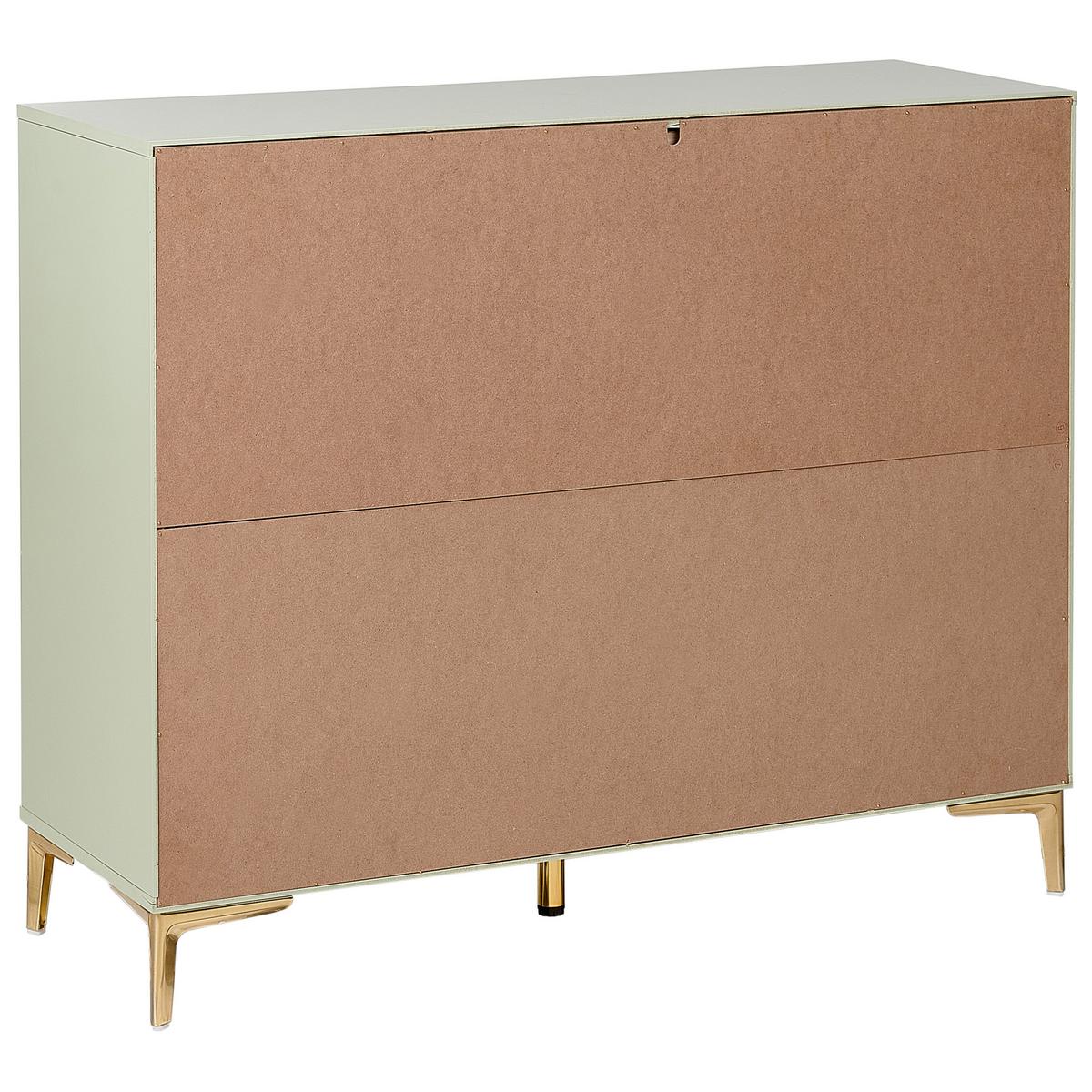 KOMMODE mit 6 Schubladen Hellgrün Walcott - Hellgrün, Holzwerkstoff (108/89/40cm) - Beliani