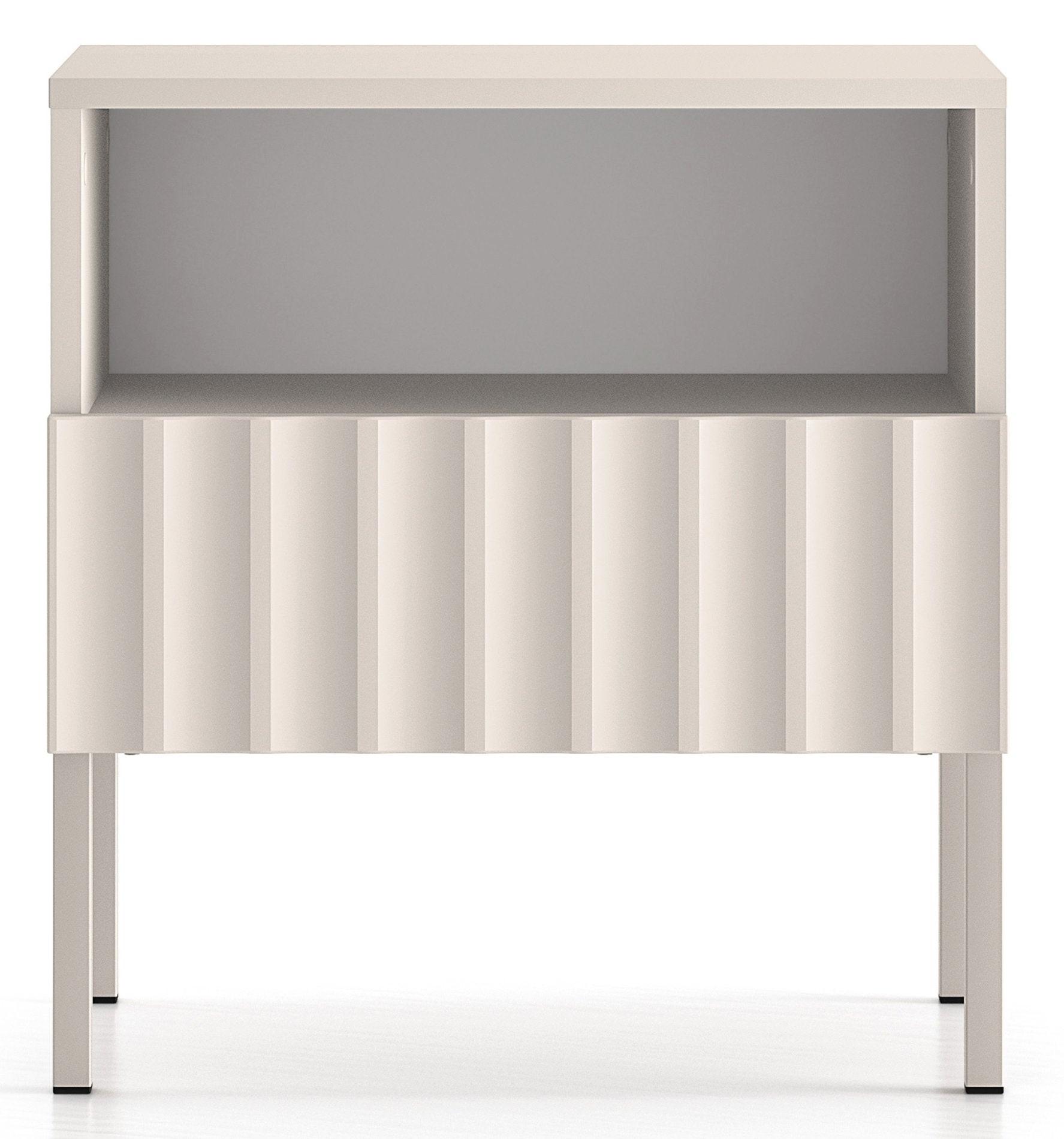NACHTTISCH Derriva Hellbeige 50 cm - Ecru/Beige, Holzwerkstoff/Metall (50/53/35.2cm) - Selsey