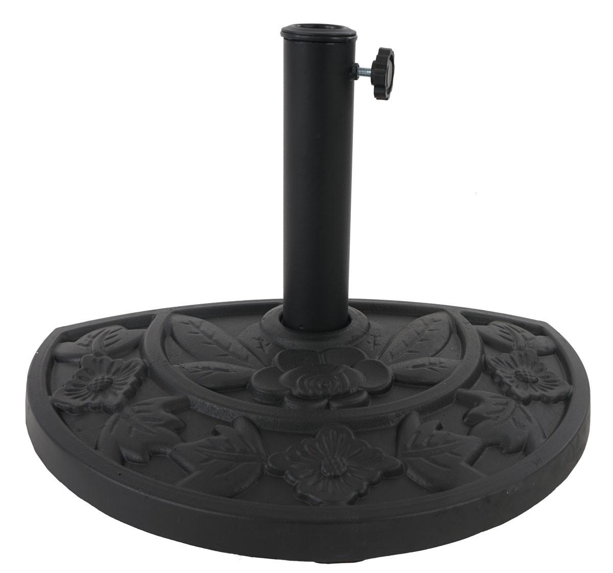SONNENSCHIRMSTÄNDER HALBRUND Schwarz - Schwarz, Kunststoff (50/32cm) - MCW