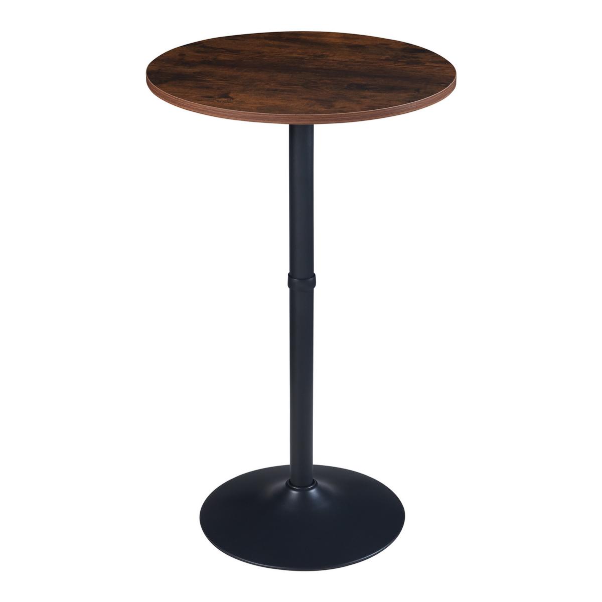 BARTISCH Vantaa - Walnussfarben/Schwarz, Holzwerkstoff/Metall (60/60/100cm) - [en.casa]