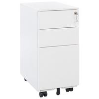 BÜROSCHRANK Metall Weiß Bolsena - Weiß, Metall (30/60/45cm) - Beliani