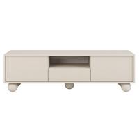 LOWBOARD Adel mit 2 Türen 1 Schublade und runden Füßen, 154 cm, Griffloss, Kaschmir - Kaschmir, Holzwerkstoff (154/46/38cm) - Beautysofa
