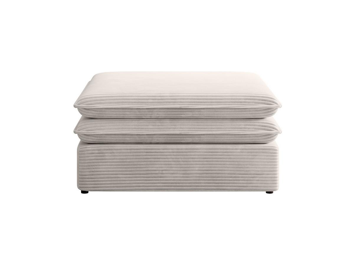 MASSENO Sitzhocker SCORZA, Modern Polsterhocker, Fußhocker Creme - Creme, Holzwerkstoff/Kunststoff (85/43/85cm) - MASSENO