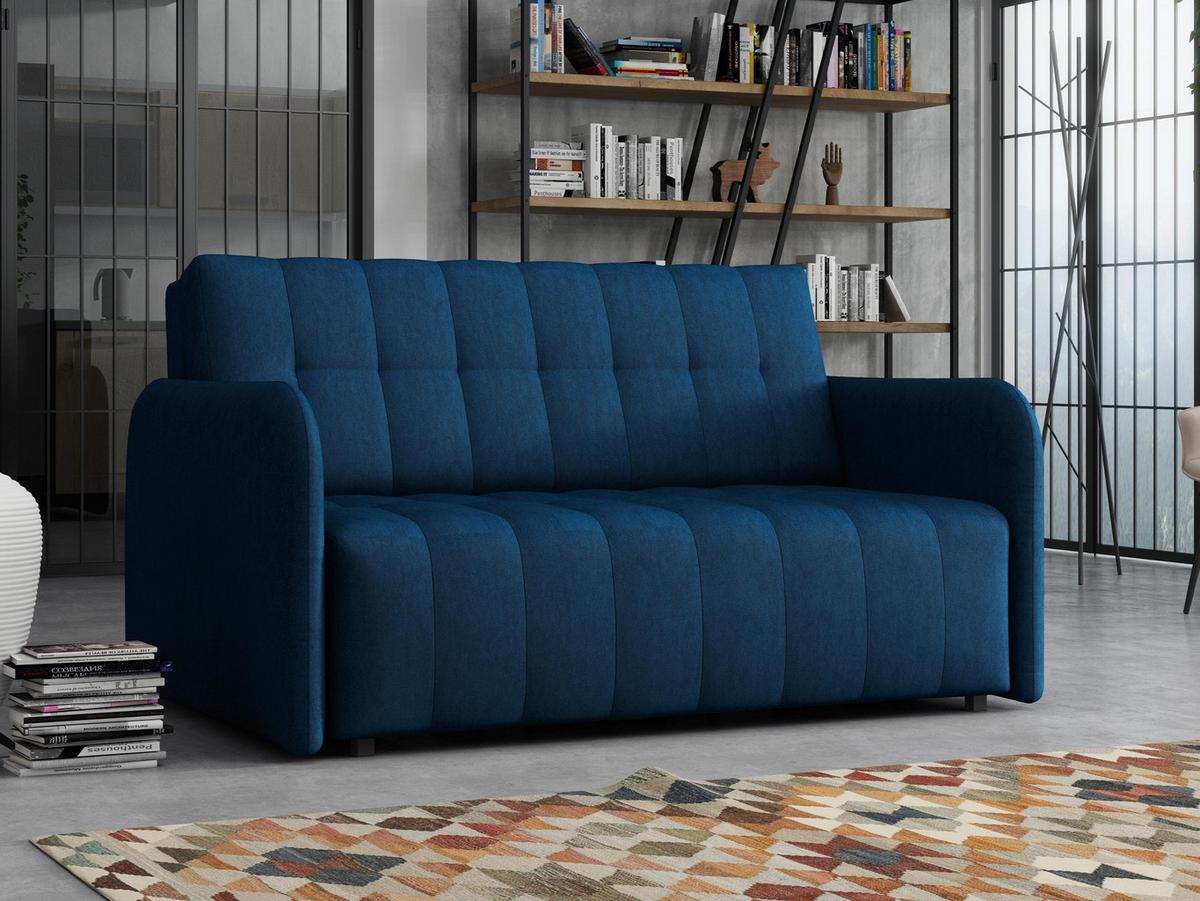 SCHLAFSOFA Viva Grand III - Schwarz/Dunkelblau, Holz/Kunststoff (145/85/95cm) - MIRJAN24