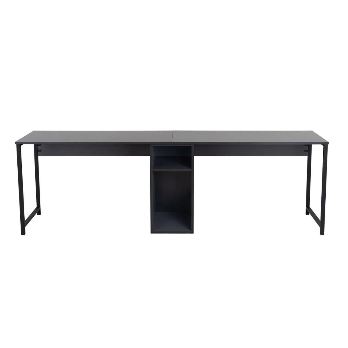 DOPPELSCHREIBTISCH - twin 240/60/74 cm - Anthrazit, Holzwerkstoff (71/60/74cm) - Calicosy