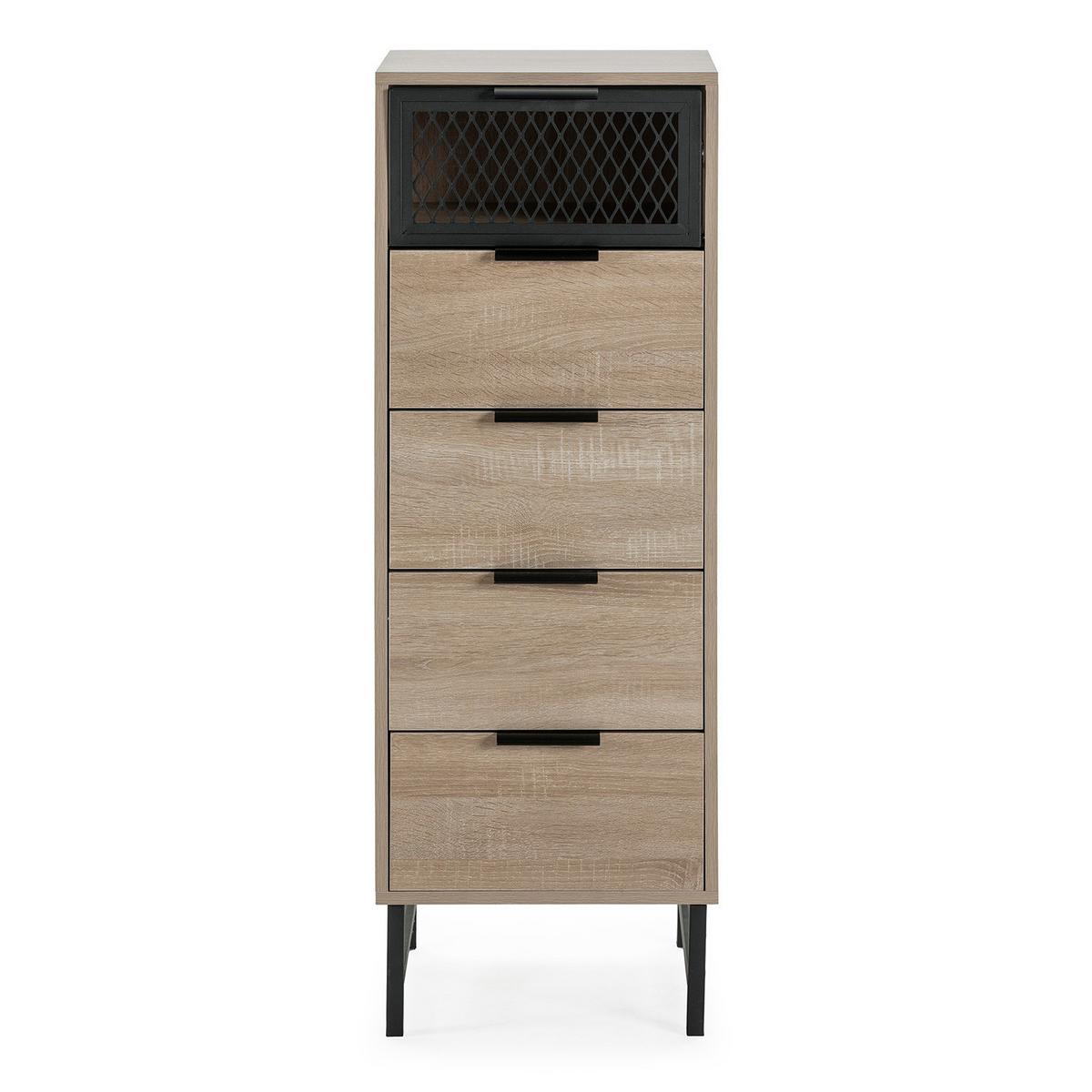 KOMMODE 40/112/40 Hera holzfarben - Honigeiche, Holzwerkstoff (40/112/40cm)