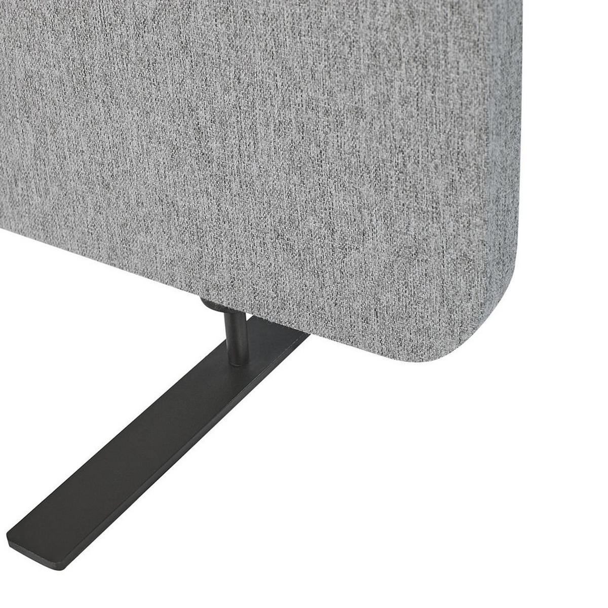 BÜRO-RAUMTEILER 184/184 cm Hellgrau Standi - Hellgrau/Grau, Textil (184/184/30cm) - Beliani