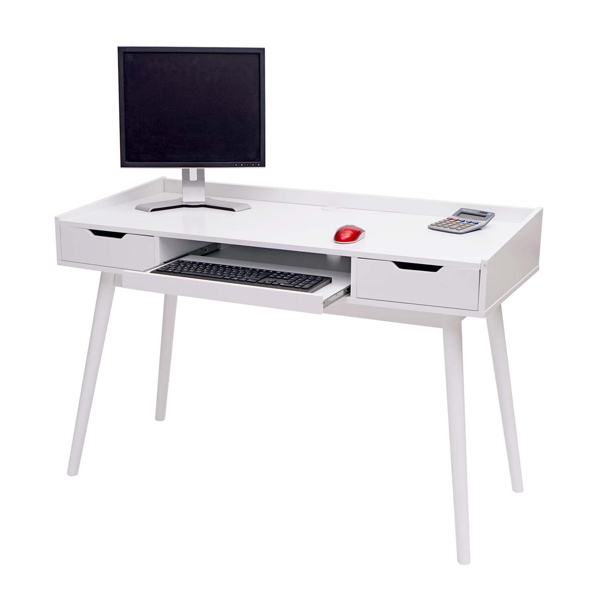 SCHREIBTISCH A70B rechteck Weiß - Weiß, Holzwerkstoff (55/120/80cm) - MCW