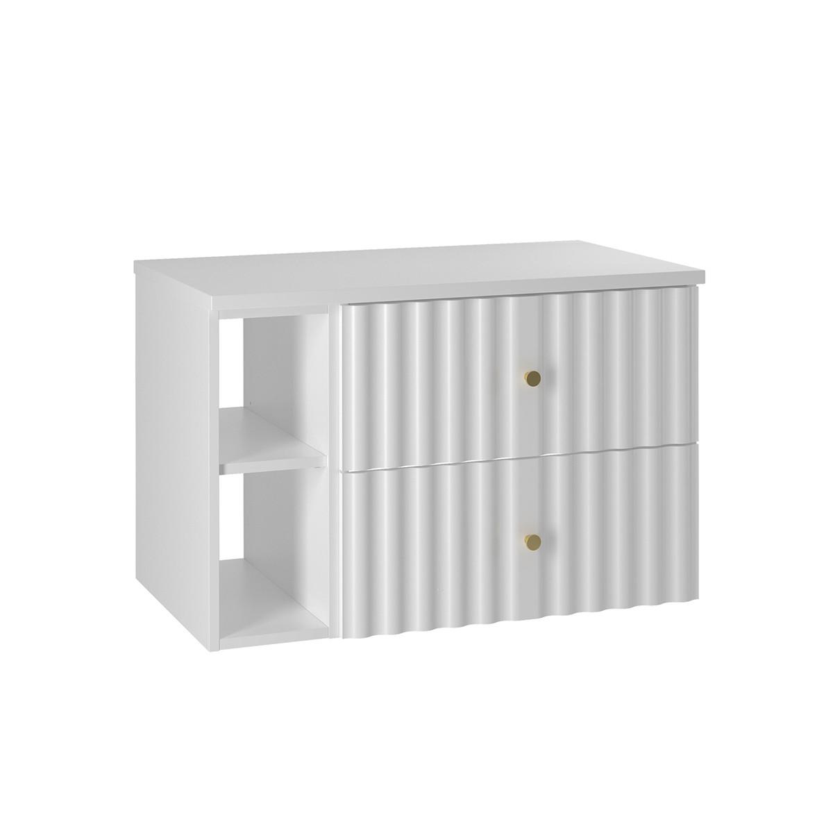 WASCHTISCHUNTERSCHRANK 80.6cm Izae Weiß - Weiß, Holzwerkstoff (80.6/52.2/46.5cm) - Petits-meubles