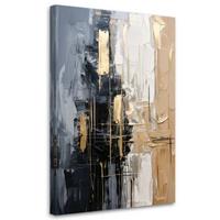 LEINWANDBILD Abstraktion 20x30cm - Goldfarben, Textil (20/30cm) - Feeby