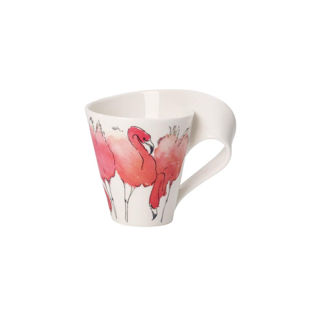 BECHER MIT HENKEL NewWave Caffè weiß-rosa 300 ml - Weiß/Rosa, Keramik (0.3L) - Villeroy & Boch