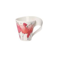 BECHER MIT HENKEL NewWave Caffè weiß-rosa 300 ml - Weiß/Rosa, Keramik (0.3L) - Villeroy & Boch