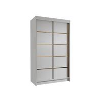 SCHIEBETÜRENSCHRANK Vigo IV - Goldfarben/Weiß, Holzwerkstoff/Metall (100/200/58cm) - MIRJAN24