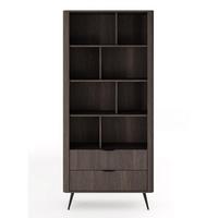 STANDREGAL VERIS Dunin-Eiche, 88 cm - Dunkelbraun/Schwarz, Holzwerkstoff (88.2/193.8/38cm) - Selsey
