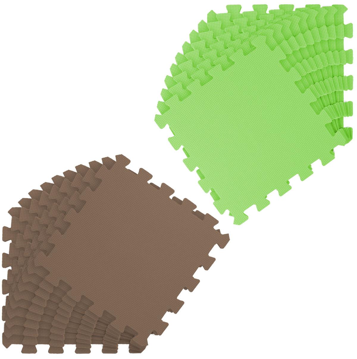 SPIELMATTE ab Null - 180/90/1 cm Puzzlematte Grün - Multicolor, Kunststoff (30/30cm) - Littletom