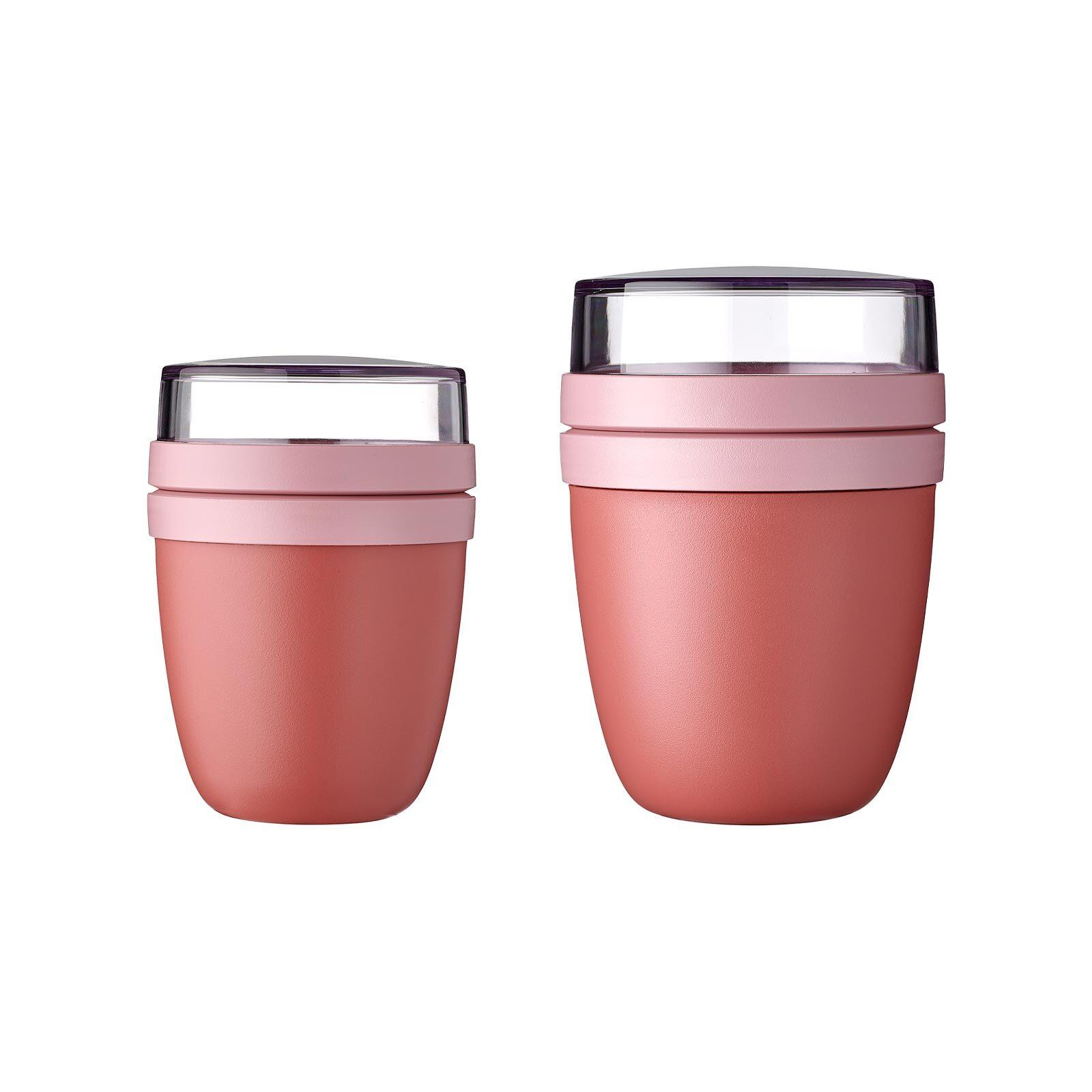 LUNCHPOT MINI + REGULAR Ellipse Vivid Mauve 2-tlg. - Rot/Rosa, Kunststoff (2/2/2cm) - Mepal