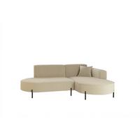 ECKSOFA Valencia Xs - Beige, Holzwerkstoff/Textil (236/165cm) - Fun Möbel