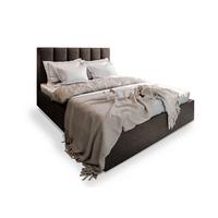 POLSTERBETT LURE 120x200 cm mit Bettkästen - Braun - Braun, Holz/Textil - MASSENO