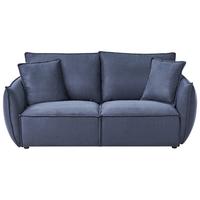 3-SITZER-SOFA Stoff Dunkelblau Kunes - Dunkelblau, Textil (190/82/92cm) - Beliani
