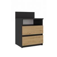 NACHTTISCH Anthrazit, Artisan 40/59/32 - Anthrazit, Holzwerkstoff (40/59/32cm) - RAUMHIRSCH FURNITURE