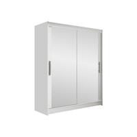SCHWEBETÜRENSCHRANK Westa XI - Silberfarben/Weiß, Holzwerkstoff/Metall (150/200/58cm) - MIRJAN24