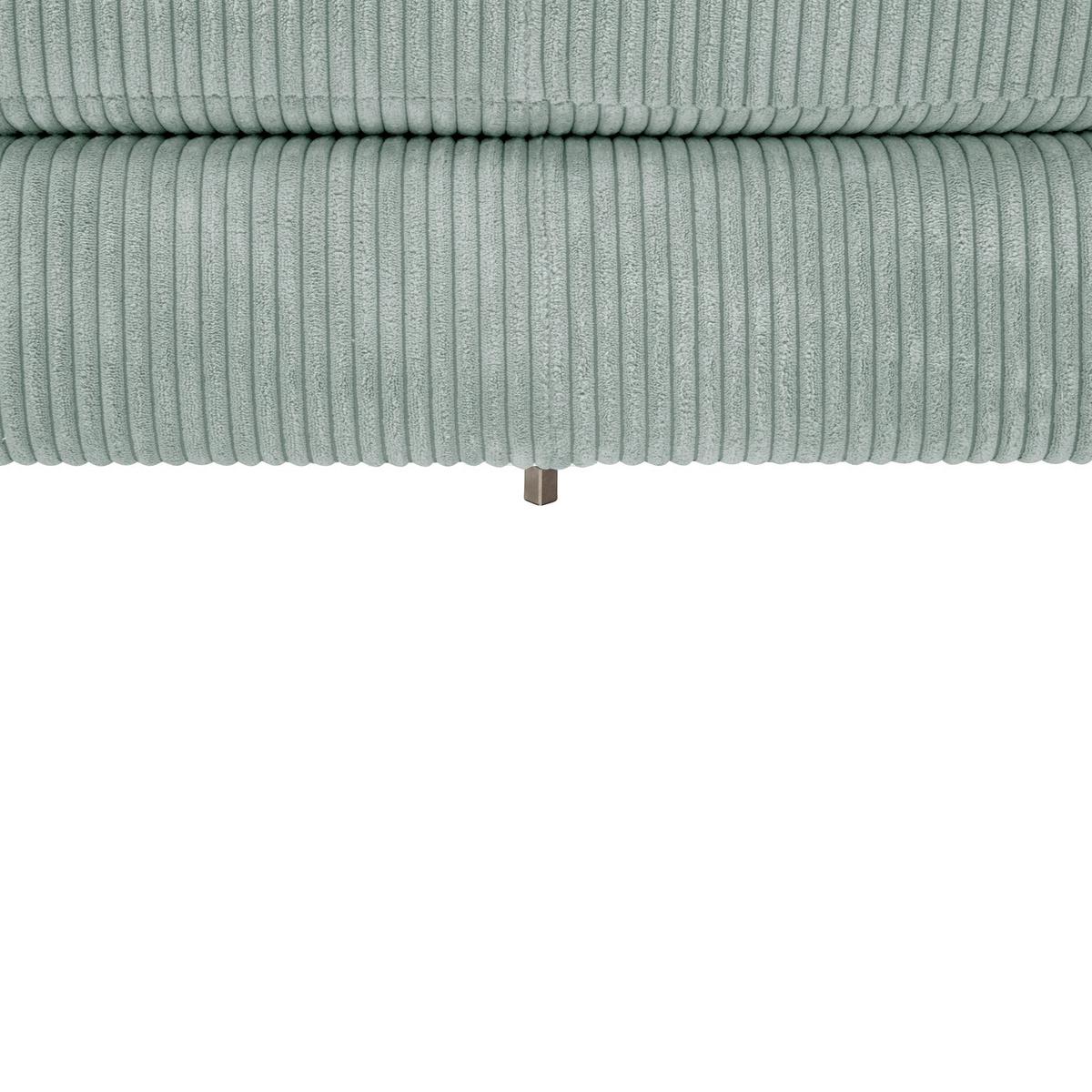 SOFA mit Longchair links Kaylynn Cordstoff silber - Silberfarben, Kunststoff (175/294cm) - 58aufmkessel