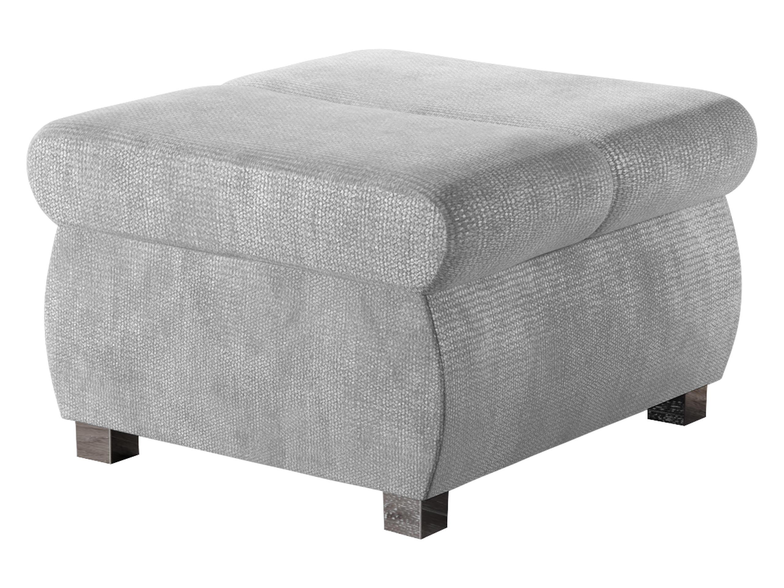 POLSTERHOCKER Bangkok Klein - Silberfarben/Alufarben, Holz/Kunststoff (60/39/60cm) - MIRJAN24
