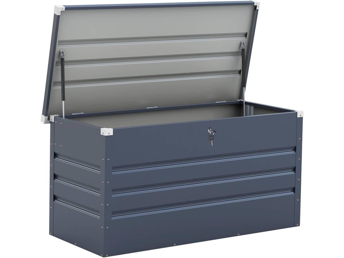 GARTENSCHRANK - GARTENTRUHE store Grau - Grau, Holz (61/60/132cm) - Habitat Garten