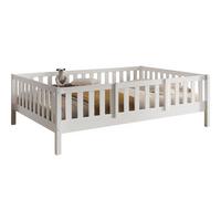 TAGESBETT Kapua 140x200 mit Rausfallschutz Kiefer Massivholz weiß - Weiß, Holz (140/200cm) - 58aufmkessel