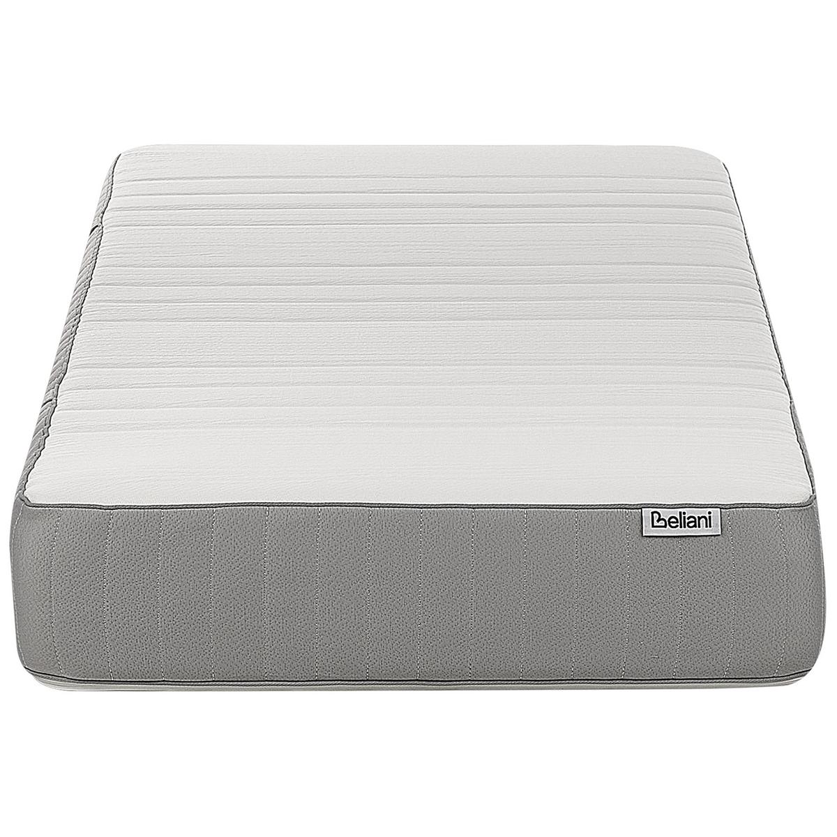 MEMORY-SCHAUMMATRATZE H3/4 Fest 80/200 cm Whisper - Weiß, Textil (80/200cm) - Beliani