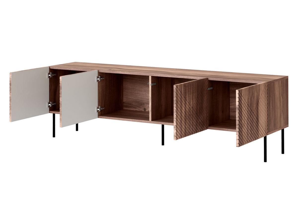 TV-LOWBOARD Art Deco Cashmere 4D 190 - Kaschmir, Holzwerkstoff/Metall (191/58/40cm) - MIRJAN24