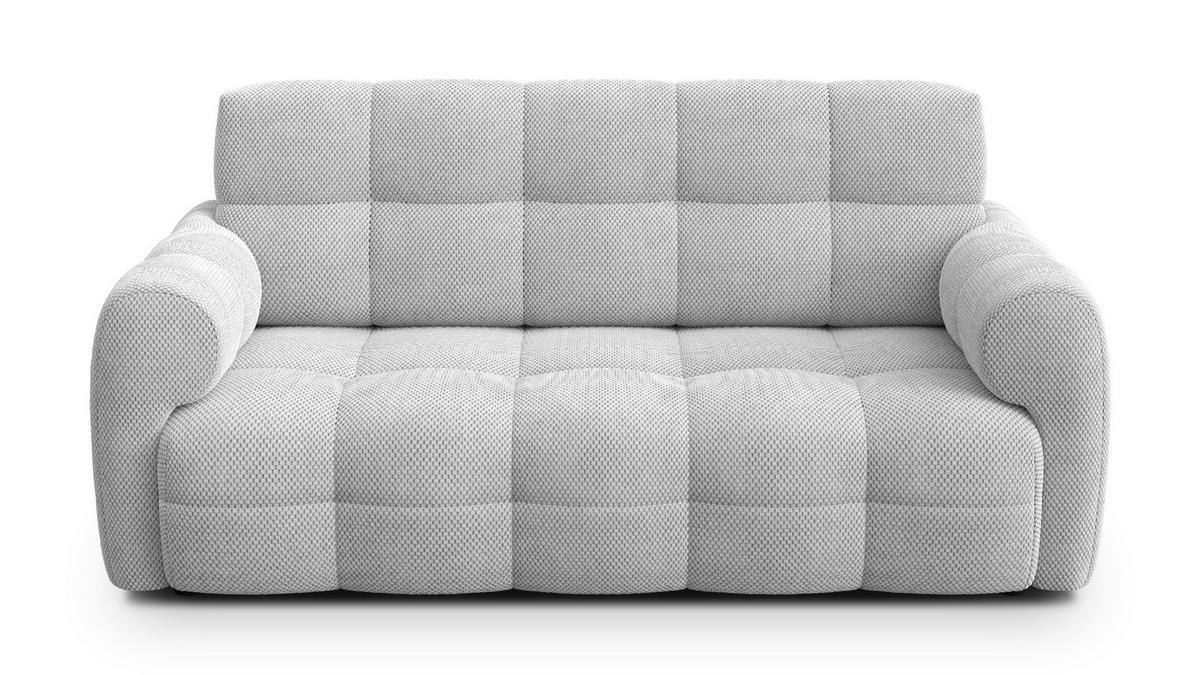 SOFA MELLOW 2,5-Sitzer, hellgrau - Hellgrau/Schwarz, Holz/Textil (183/87/98cm) - Wozimo