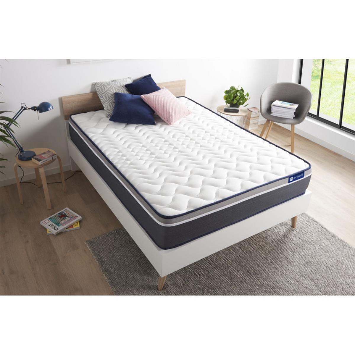 MATRATZE Actilatex plus Latex und Memory-Schaum 130 x 190 cm h4 - Weiß, Textil (130/190cm) - ACTISOM