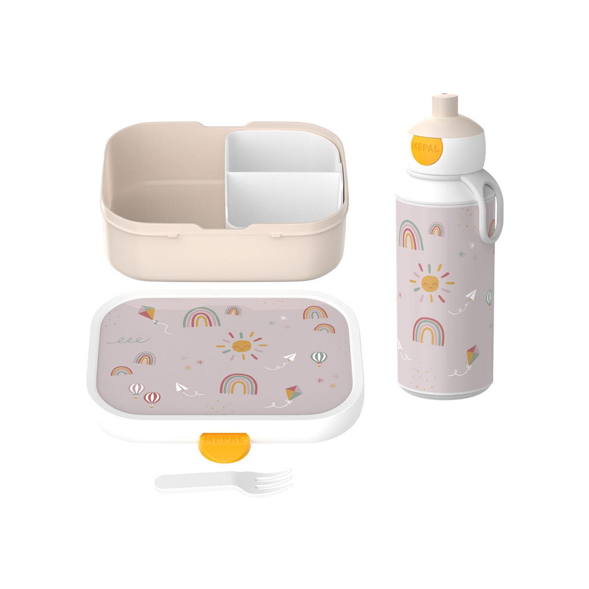 LUNCHSET Campus Sunshine & Rainbow 2-tlg. - Beige, Kunststoff (7.5/18.8/20.5cm) - Mepal