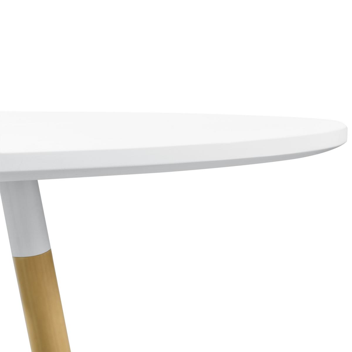ESSTISCH Camille - Weiß, Holzwerkstoff (80/80/75cm) - [en.casa]