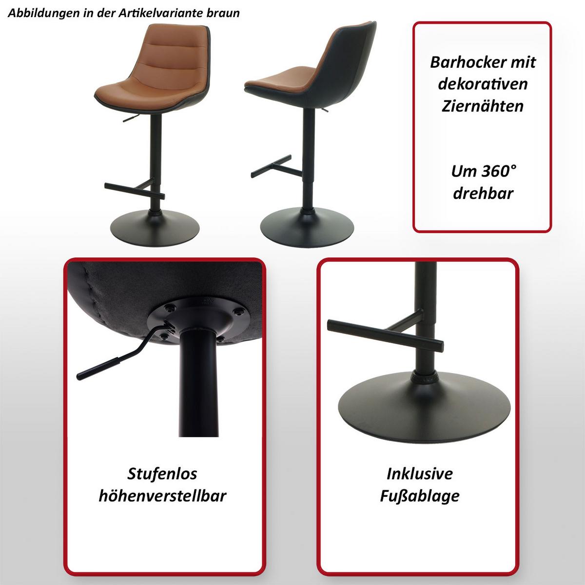 BARHOCKER Braun - Braun, Textil (53/116/47cm) - MCW