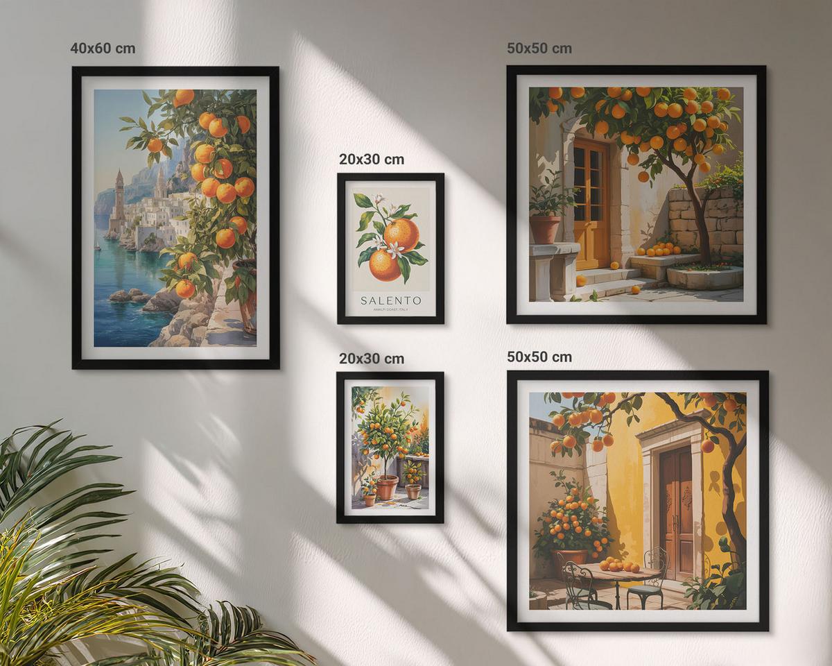 BILDER SET 5er Set - 50x50 cm & 20x30 cm & 40x60 cm Schwarzer Rahmen - Stadtansichten von Gebäuden - Schwarz, Kunststoff (40/60cm) - TULUP