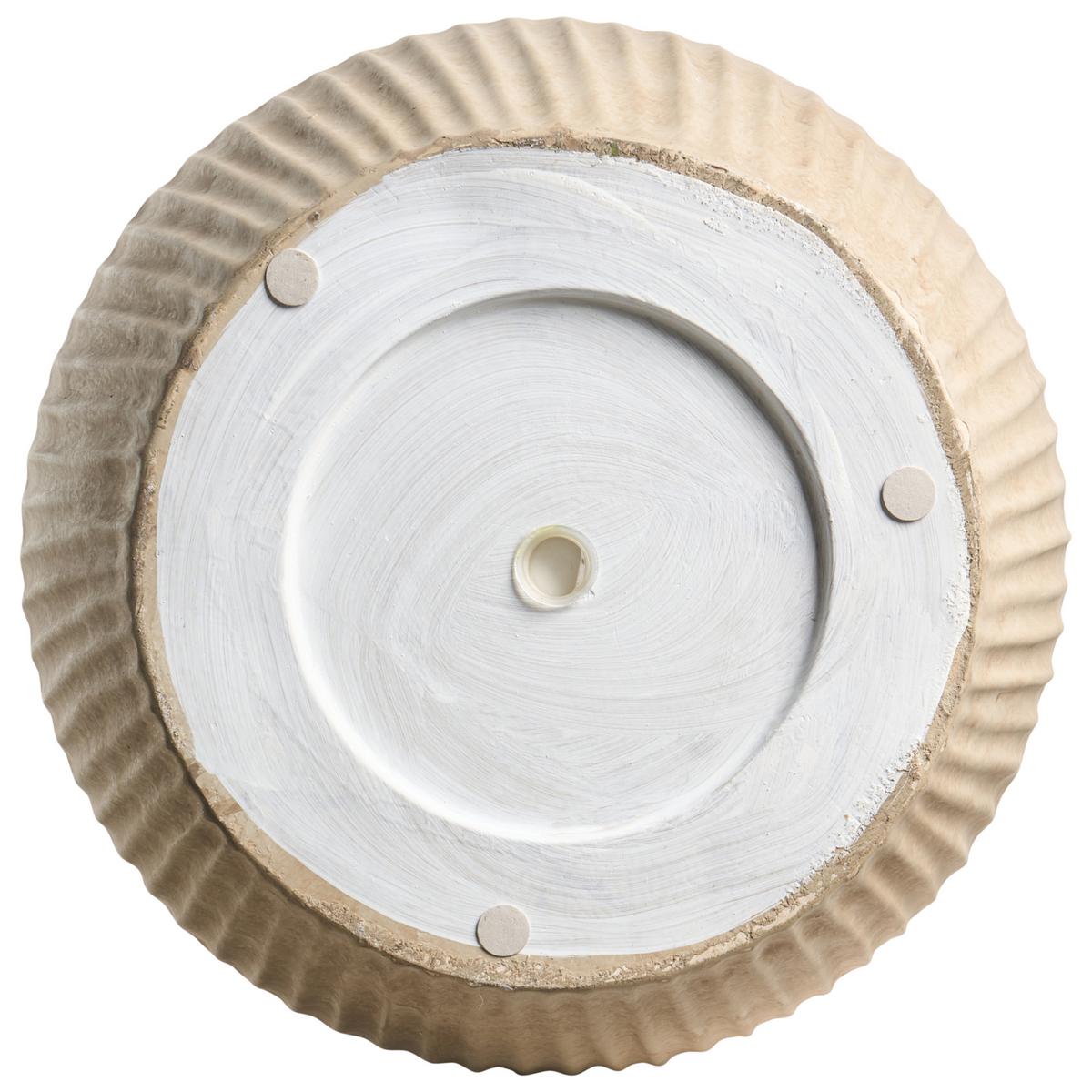 BLUMENKÜBEL Beige Poros - Beige, Keramik (50cm) - Beliani