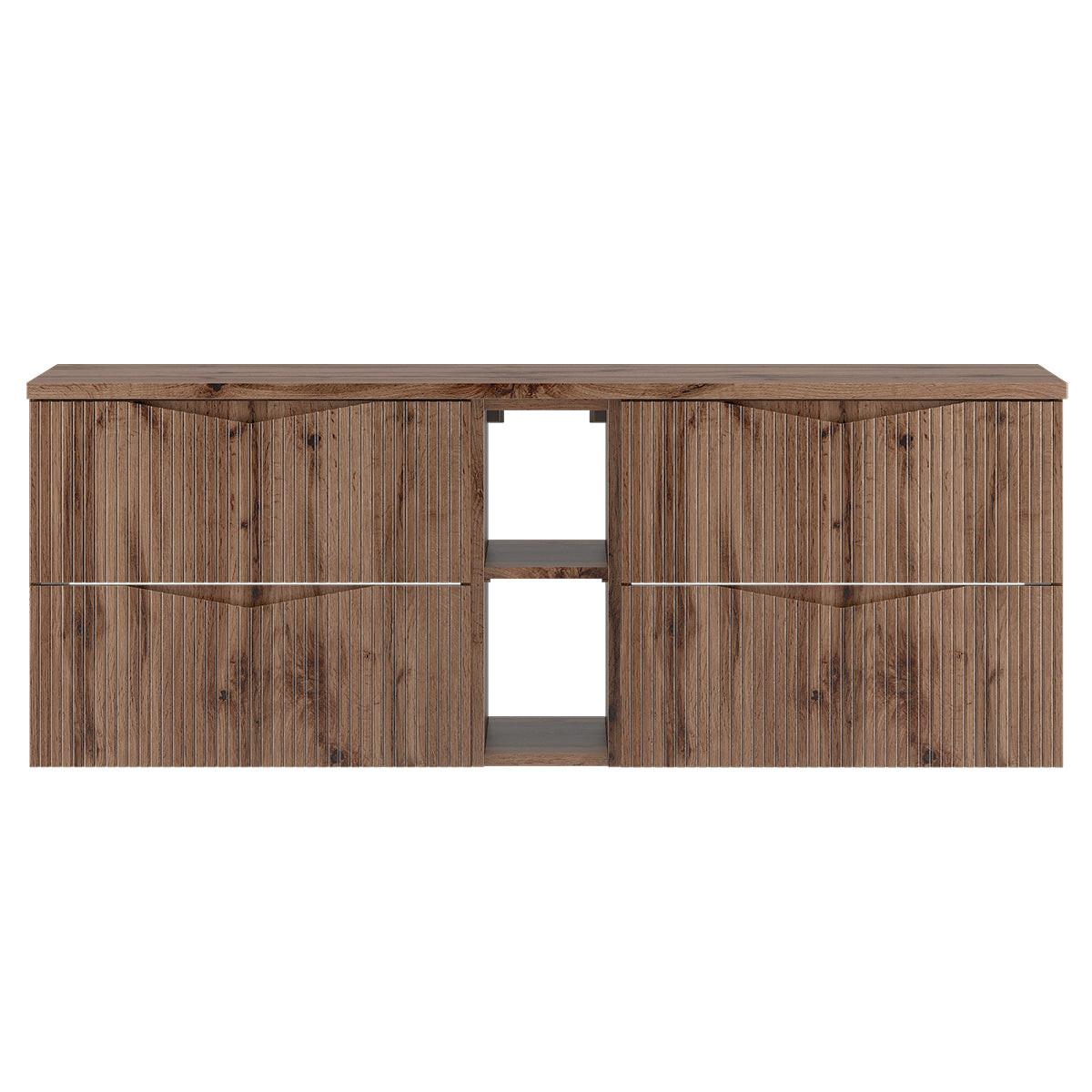 WASCHTISCHUNTERSCHRANK 140.6cm Tao Holz - Braun, Holzwerkstoff (140.6/52.2/46.5cm) - Petits-meubles