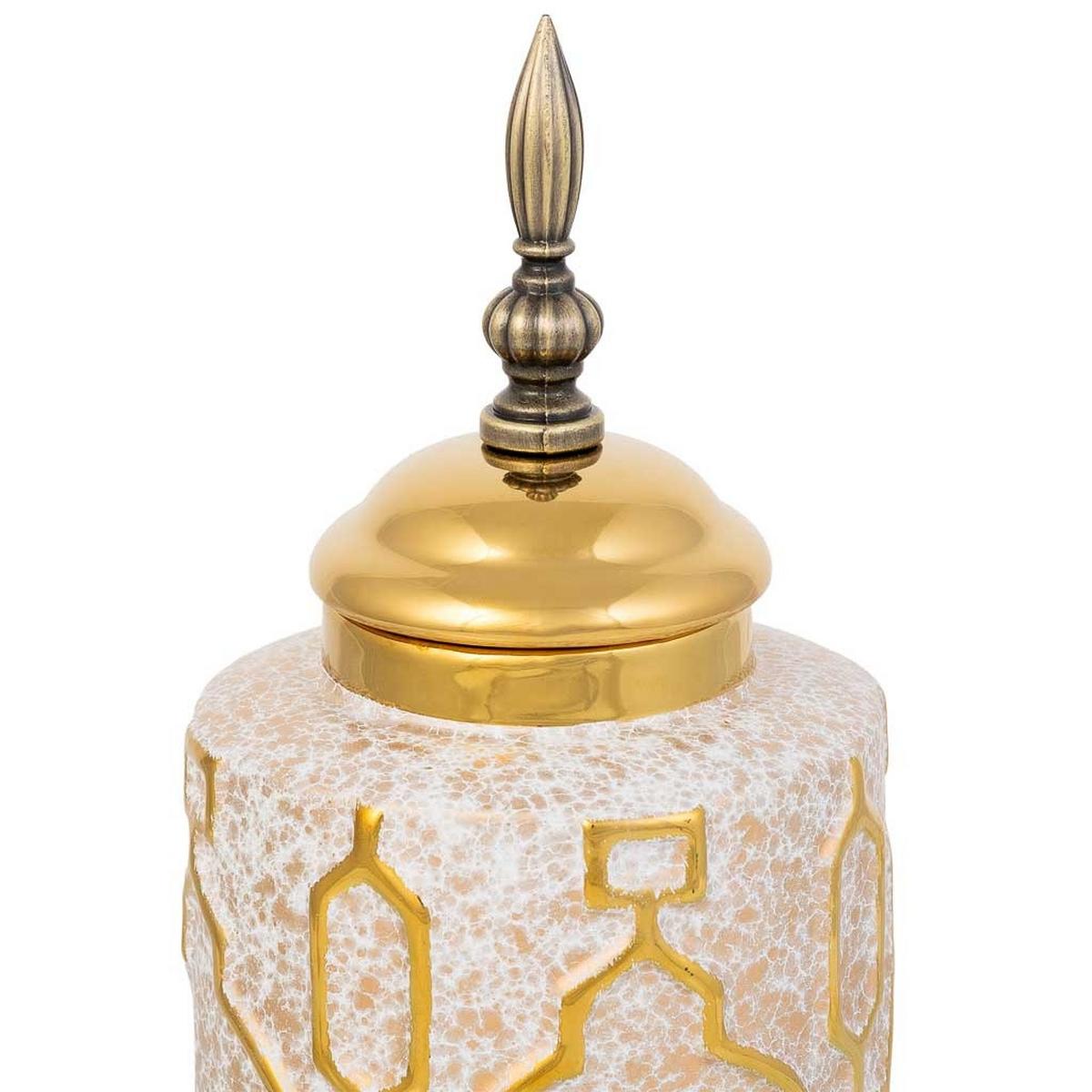 VASE aus Keramik, golden, 13x28cm - Goldfarben, Keramik (27.5cm) - Wanderlust