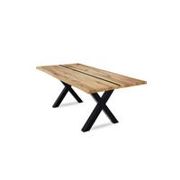 BAUMKANTENTISCH Dannie 3 140x79x90 Massivholztisch Wildeiche geölt - Wildeiche, Holz (140/79/90cm) - 58aufmkessel