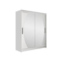SCHWEBETÜRENSCHRANK Westa VIII - Silberfarben/Weiß, Holzwerkstoff/Metall (150/200/58cm) - MIRJAN24