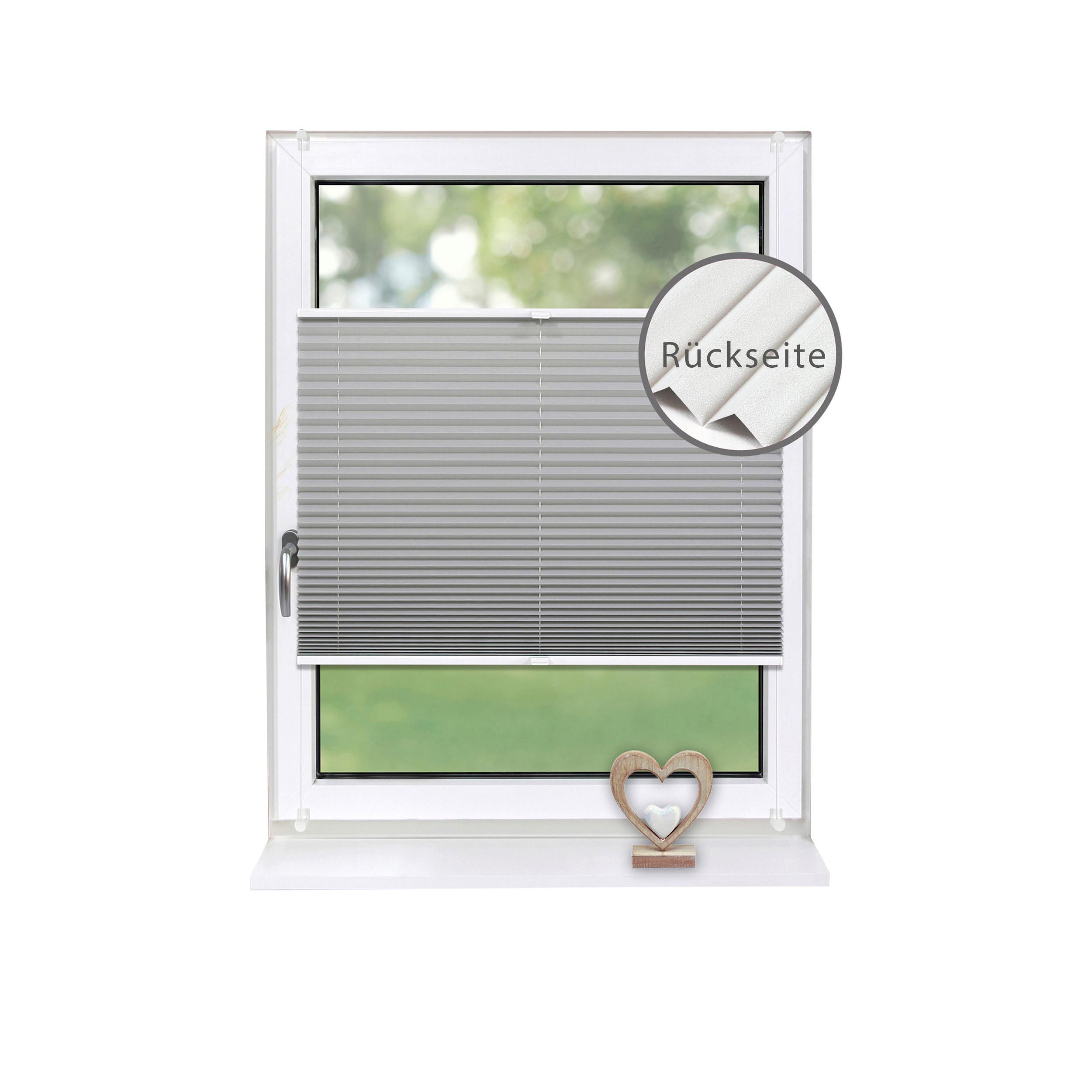 PLISSEE Thermo Basic 120 x 150cm Klemmfix ohne Bohren - Grau, Textil (120/150cm) - Deco-Raum