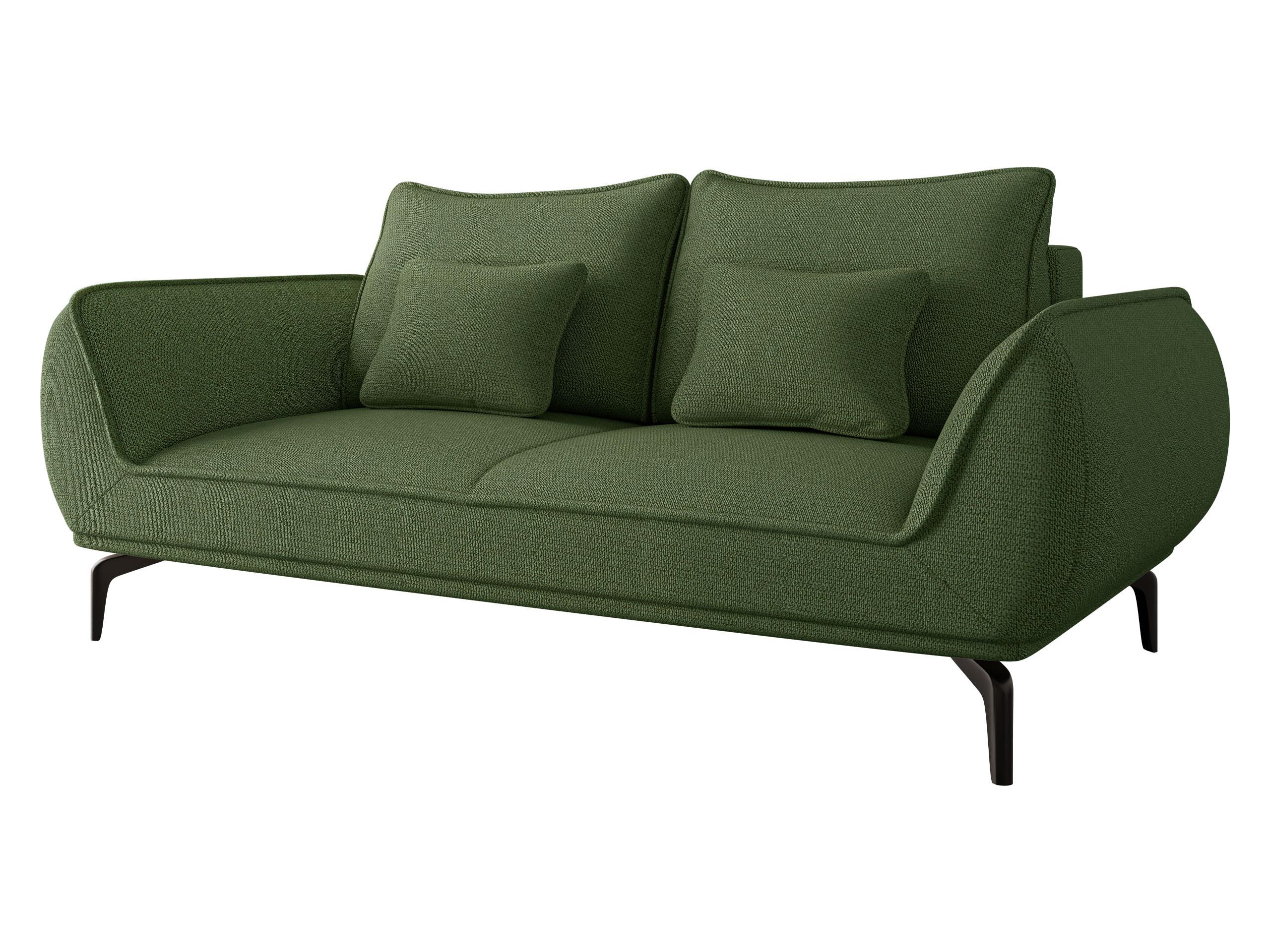 SOFA Cavo 2 - Schwarz/Grün, Holz/Textil (208/86/118cm) - MIRJAN24