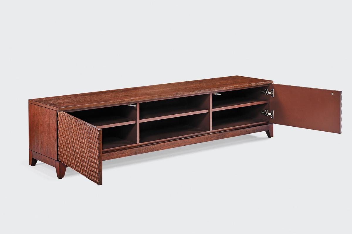 LOWBOARD COPAS Braun Holz - Braun, Eichenholz/Holz (180/42/40cm) - KAWOLA