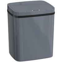 SENSOR-MÜLLEIMER Kunststoff Grau - Grau, Kunststoff (21.4/33.5/27.6cm) - HOMCOM