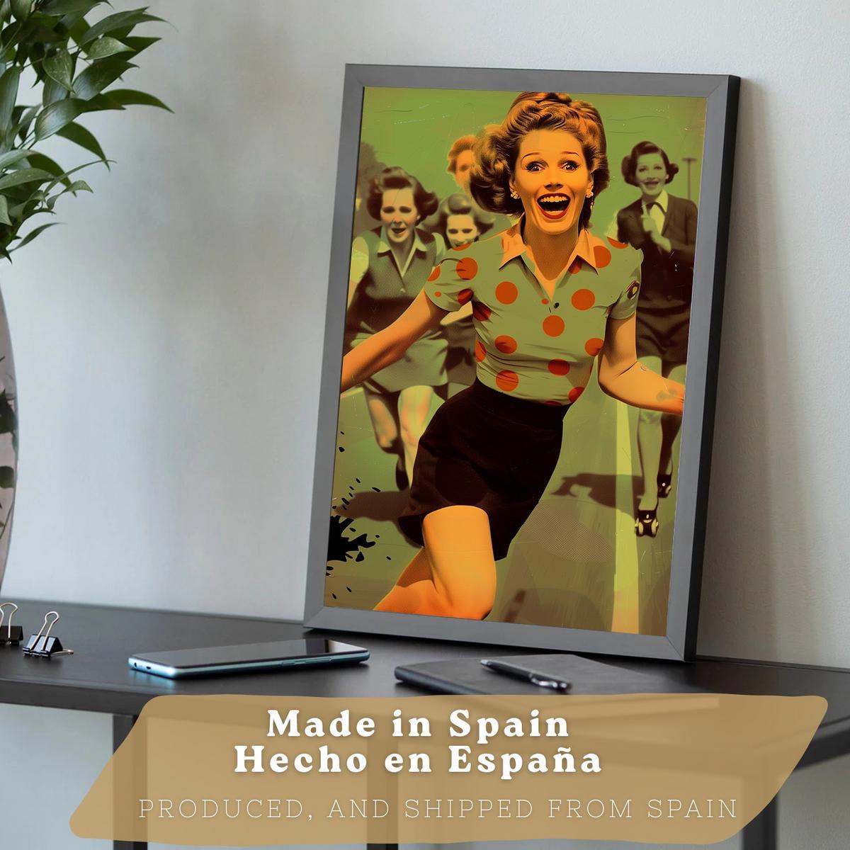 POSTER 3er Bilder-Set Wandbilder Retro Pin-up modern Wohnzimmer Deko, Schlafzimmer, Küche, Badezimmer Schwarzer Rahmen A3 - Schwarz, Papier (29.7/1/42cm) - Nacnic