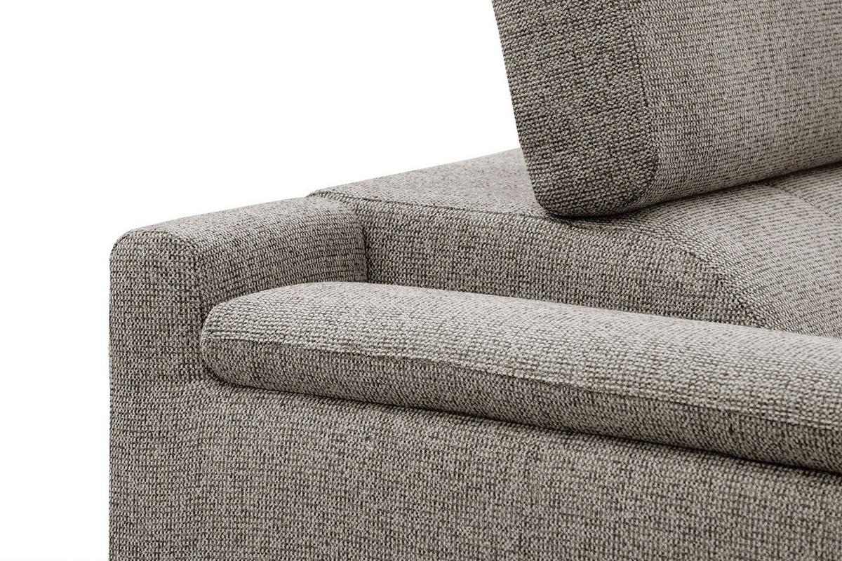 ECKSOFA FIERO 5-Sitzer, taupe - Taupe/Schwarz, Holzwerkstoff/Textil (290/228cm) - Wozimo