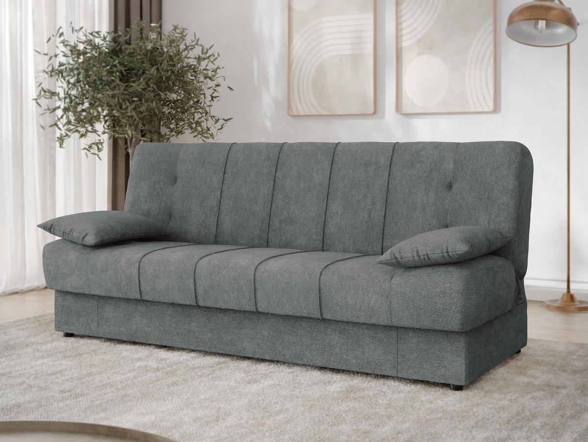 SCHLAFSOFA Sonia - Blaugrau/Schwarz, Holz/Kunststoff (194/88/90cm) - MIRJAN24